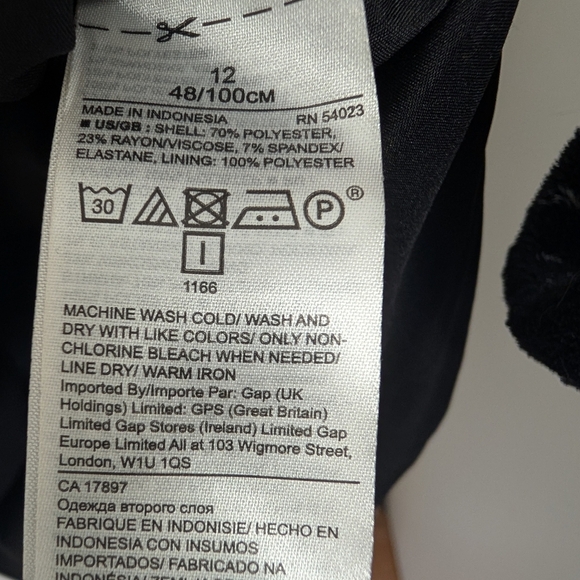 BANANA REPUBLIC BLACK PENCIL SKIRT SIZE 12 - Picture 6 of 6